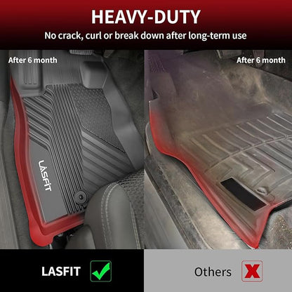 LASFIT Floor Mats Fit for Subaru Forester 2019-2024, All Weather TPE Custom Fit Easy Clean Durable No-Curling Floor Liners for Subaru Forester 2024 2023 2022 2021-2019 1st & 2nd Row Car Mats