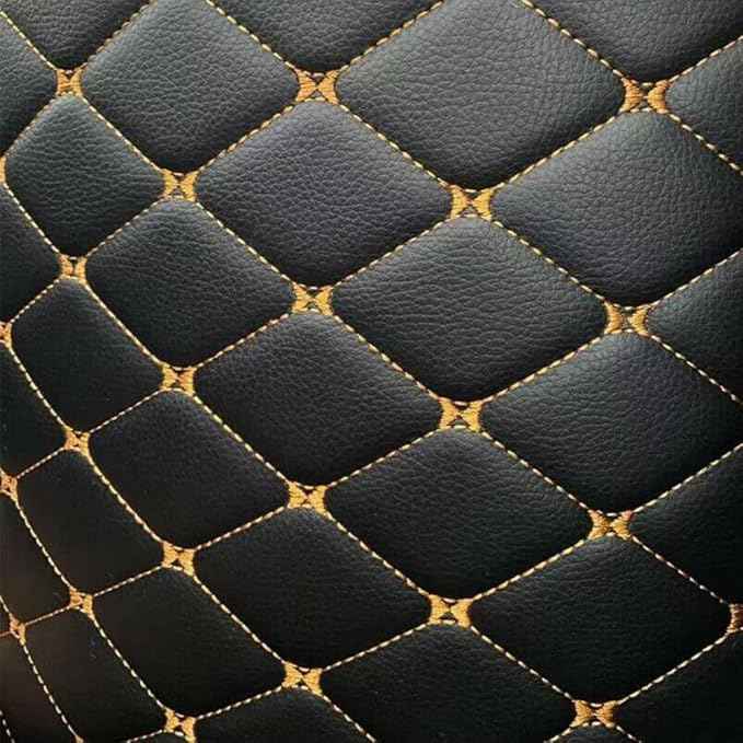 Custom Making Car Floor Mats Compatible with Audi BMW Mercedes-Benz Toyota Lexus Honda Infiniti Nissan Hyundai Kia All Models 2005-2026 (Black Gold)