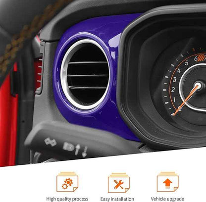 JeCar Purple Center Console Dashboard Trim Overlay for 2024+ Jeep Wrangler JL Interior Accessories (2pcs)