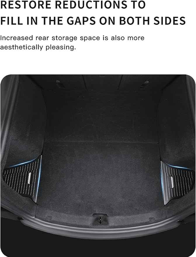 2PCS for 2025 2026 Tesla Model Y Juniper Trunk Organizer Trunk Storage Bins with Lid TPE Waterproof Trunk Storage Box for Model Y Juniper Interior Accessories