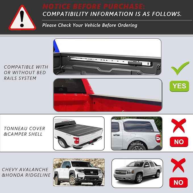 Universal Truck Ladder Rack Compatible with Full Size and Mid Size Pickup Trucks (No Drilling) Textured Black(2pcs)