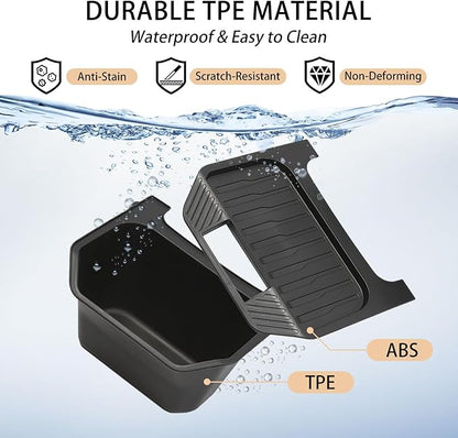 Rear Center Console Trash Can Garbage Bin For Tesla Model Y Juniper 2025 2026, Anti-Slip & Durable Under Seat Storage Box Organizer with Lid Cover for Model Y Juniper Interior Accessories (1 Pack)
