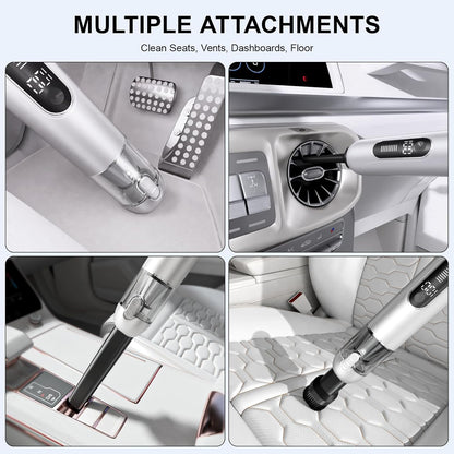Cordless Handheld Car Vacuum, 16000PA 2-in-1 Blow & Suction, Brushless Motor, Type-C, Low Noise, for Home, Office