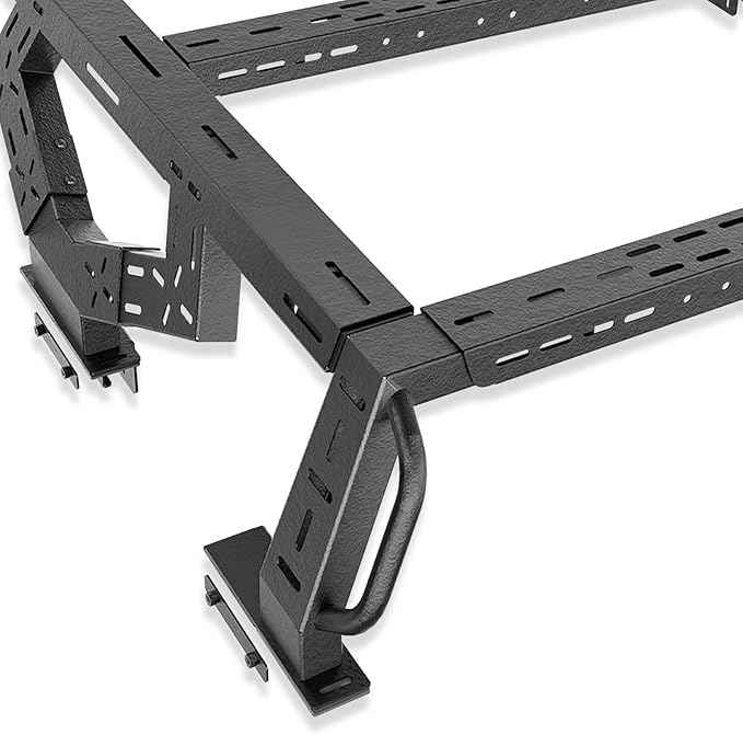 16.73" Bed Racks Truck Cargo Carrier with 2 LED Lights Compatible with Tacoma/Gladiator JT/Frontier/Colorado Extended Cab/Canyon/Ranger, Luggage Storage Bed Cross Bars
