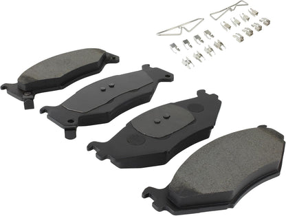 Premium Semi-Metallic Front Brake Pads (1001-0522M) Compatible with 1990-1995 Chrysler/Dodge/Plymouth (Acclaim/Caravan/Daytona/Grand Caravan/Grand Voyager/LeBaron/Spirit/Town & Country)