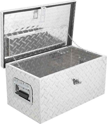 Trailer Tongue Box, Heavy Duty Storage With Lock and Keys, Utility Truck Tool Box Storage Organizer, Tool Chest for Pickup Truck Bed, RV, 20"x10"x12" (20"x10"x12"- Sliver -LT)