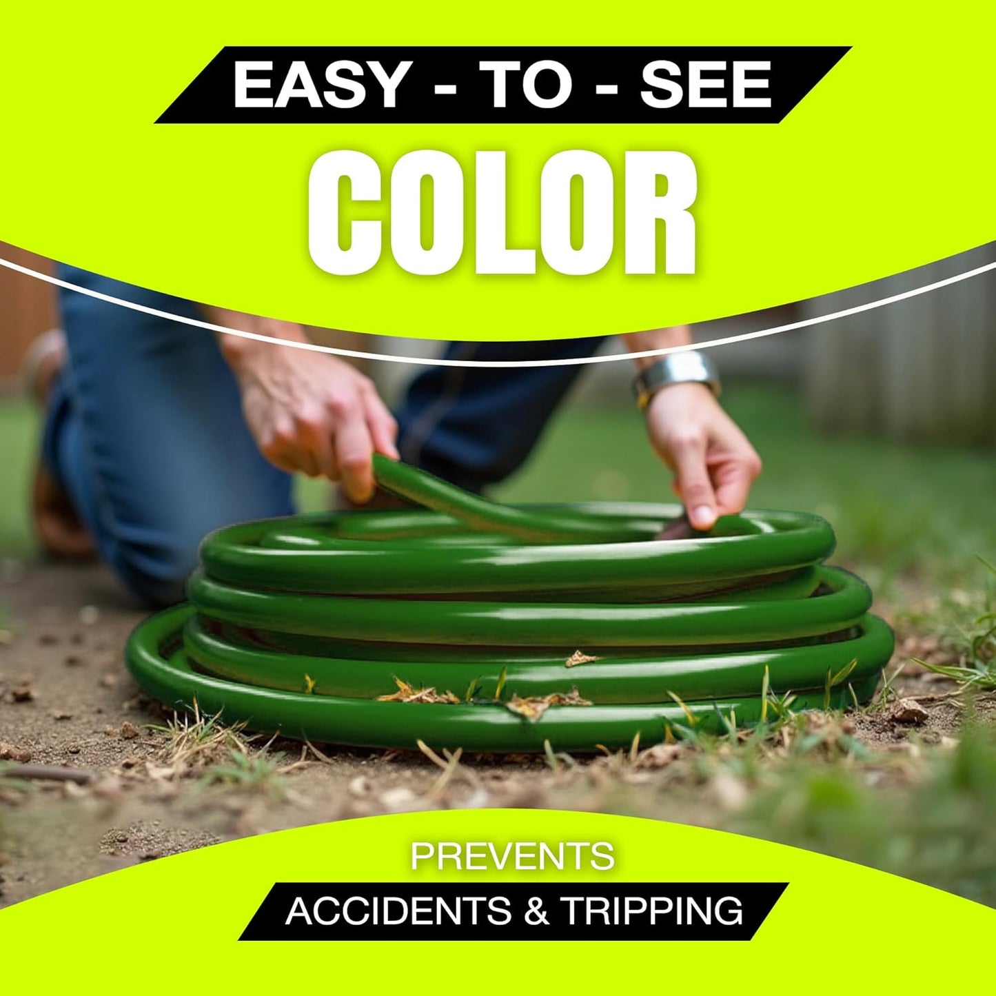10ft Outdoor/Indoor Extension Cord 14/3 Gauge Heavy Duty 3 Prong SJTW, Waterproof, Flexible Cold-Resistant Long Power Cord,15A 125V 1875W, Green by LifeSupplyUSA