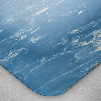 Consolidated Plastics Anti-Fatigue Marble Floor Mat, Commercial Grade Standing Support for Leg & Back Pain, Thick Heavy-Duty Rubber Made in USA (Blue, 2' x 3')