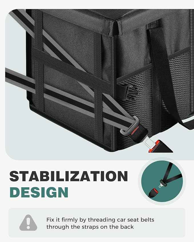 FLORICH Car Seat Organizer, Premium Backseat Car Organizer with Tray for Kids and Adults, Front Passenger Organizer with Tissue Box and Cup Holder and Mesh Pockets Waterproof