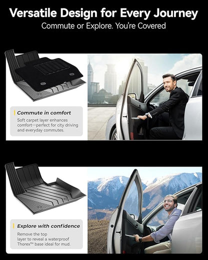 3W Floor Mats & Carpets Fit for BMW X3 2011-2017 F25 & BMW X4 2015-2018 xDrive28i/28d/35i/M40i, TPE All-Weather Odorless Heavy Duty Floor Liner Accessories