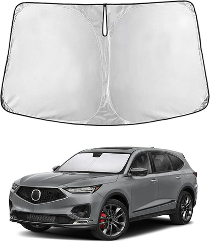 EcoNour Windshield Sun Shade Compatible for Acura MDX 2021–2026 | Luxury SUV Front Window Sunshade | Foldable Sun Visor Protector | UV & Heat Blocking | Keeps Interior Cooler