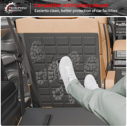 Kick Mats Protector Compatible with 2019-2025 2026 Subaru Ascent Back Seat Cover Protector TPE All Weather Backrest Mats 2024 Ascent Accessories (Fit 7 Seats, 2nd Row Backrest Mats)