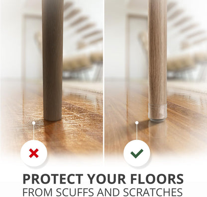 X-Protector Silicone Chair Leg Floor Protectors with Non-Slip Furniture Pads - 32 PCS 1.3" - 2" - Anti-Slip Chair Leg Covers - Non-Skid Furniture Leg Caps - Furniture Pads for Hardwood Floors!