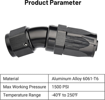 EVIL ENERGY 8AN 30 Degree One Piece Full Flow Hose End Fitting Swivel For CPE Braided Hose