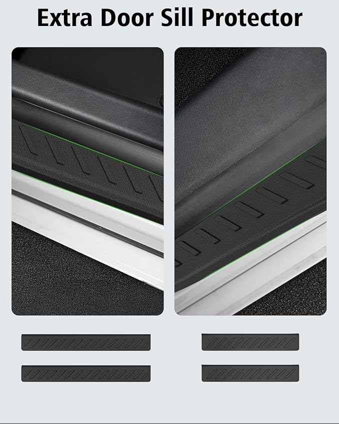 Floor Mats Custom for Ford Edge 2015-2024 2025 2026 ST Titanium SE SEL Sport Trunk Mat with Backrest Mat All Weather TPE Full Set Liners Cargo Protector & Door Sill Guards for Edge 2025 Accessories