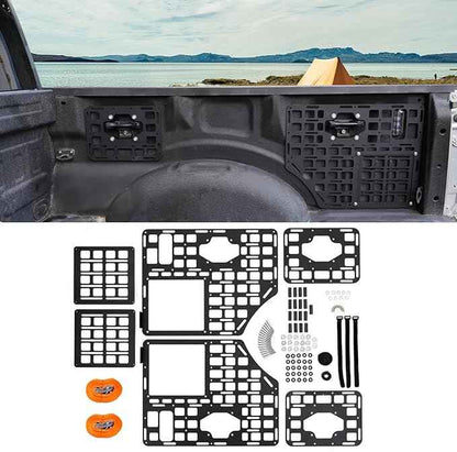 Side Bed Panel Compatible with 2015-2026 Ford F150 Side Molle Panel 5.5FT 6.5FT Truck Bed Panel Rear Cargo Storage Shelf for 2025 Ford F-150 Accessories (Side Bed Panel)