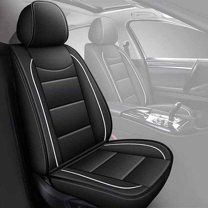 YORKNEIC Full Set Seat Covers Fit for Jeep Compass 2012-2025 2026: Faux Leather Car Seat Cover Protector Cushion (5-Seat Full Set, Black)