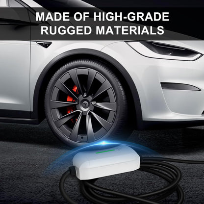 Best Volt Electric Vehicle Portable Charger for Tesla,ETL Certified,25ft Fast Charging, IP65 Waterproof, Compatible with Model 3/X/Y/Cyber Truck,No Adapter Needed (Nema 5-15 120V/16A, White)