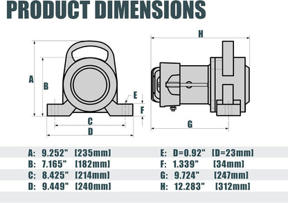 Dump Truck Vibrator Replacement for Clean Bed, Shake Out Excess Material in Truck Bed (DC-3500)