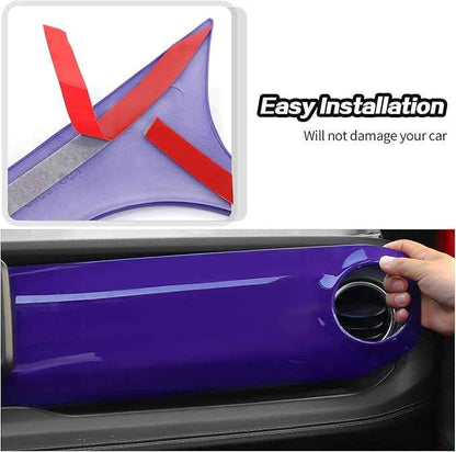JeCar Purple Center Console Dashboard Trim Overlay for 2024+ Jeep Wrangler JL Interior Accessories (2pcs)