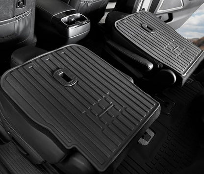 Kick Mats Backrest Mats for 2020-2024 2025 Kia Telluride 7 Passenger Captain Chairs Car Mats Accessories, All Weather TPE Interior Protector(2nd Row Backrest Mats)