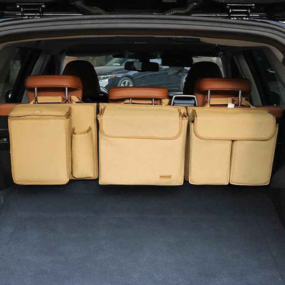 Deluxe Trunk and Backseat Organizer for Medium or large size SUVs & RVs, Detachable Storage Modules with Built-in Cooler, Patent Pending