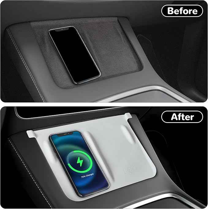 frani Center Console Cover 5Pcs Set for Tesla Model 3 2021-2023 Model Y 2021-2025,Tesla Interior Center Console Cover Decor Accessories White