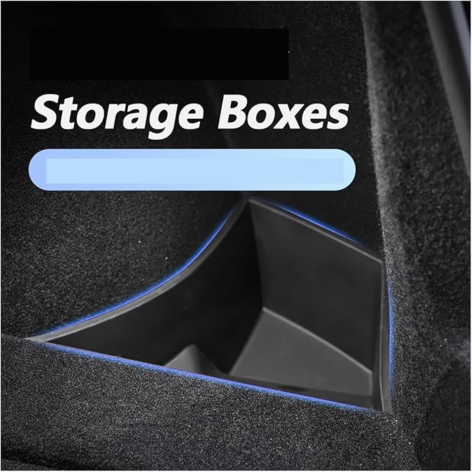 4pcs Car Rear Trunk Side Storage Box Multifunction With Lids Organizer Compatible For Tesla Model 3 2024 Interior Accessories
