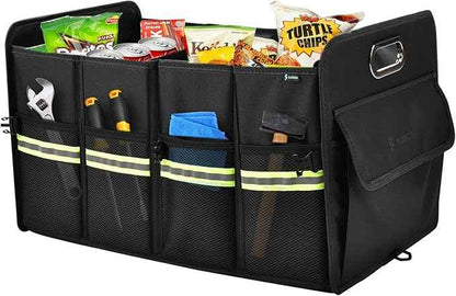 FLORICH Trunk Organizer for Suv, Premium Waterproof Car Organizers and Storage, Collapsible Multi-Compartment Truck Organizer Back Seat Storage for Car