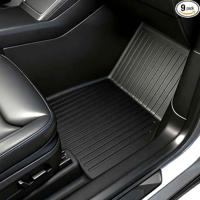 SUPER LINER 2025 2026 Tesla Model Y Juniper Floor Mats & Accessories & Extra-Thick TPE Cargo Liners, 9 PCS CabinProtect™ Pro Kit Full-Cabin Protection System(Only fit Premium&Performance)
