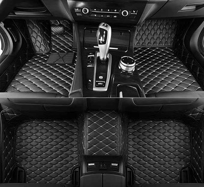 SARAHS Customized car Floor mats -Suitable for 99% of Cars, SUVs, and Trucks - car Pads to Protect Vehicle Interior Floor Accessories (Black Beige)