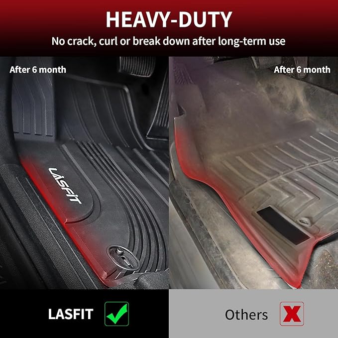 LASFIT Floor Mats for Hyundai Tucson 2026 2025 2024 2023 2022 (Not for Hybrid & PHEV), Custom Fit TPE All Weather Floor Liners 1st & 2nd Row Car Mats Accessoires for Hyundai Tucson 2022-2026, Black