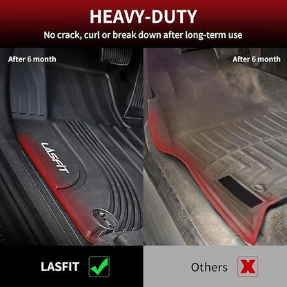 LASFIT Floor Mats for Hyundai Tucson 2026 2025 2024 2023 2022 (Not for Hybrid & PHEV), Custom Fit TPE All Weather Floor Liners 1st & 2nd Row Car Mats Accessoires for Hyundai Tucson 2022-2026, Black