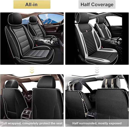 Car Seat Covers Fit for Hyundai Palisade 2020-2025 2026: Front Seats Covers Auto Interior Accessories, Faux Leather Waterproof Seat Cushions Vehical Cover (Black&Grey)