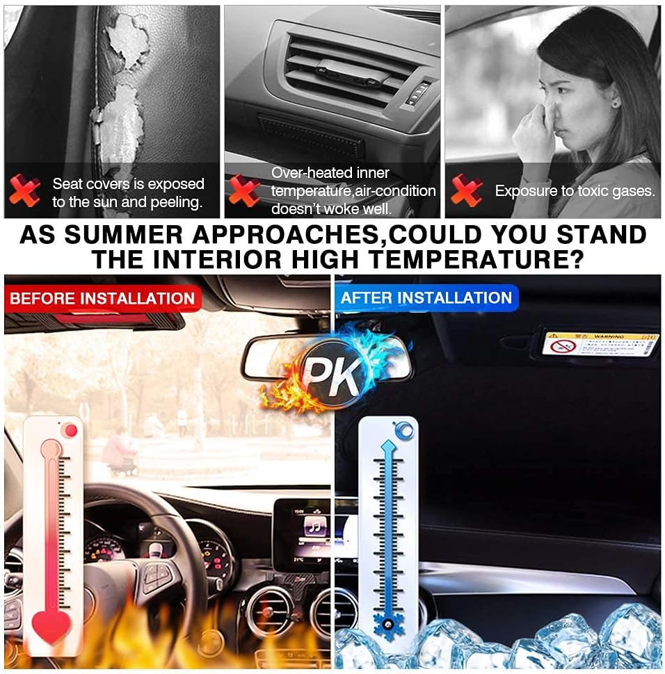 KUST Windshield Sun Shade for 2019-2025 Nissan Altima Accessories, Custom Fit Car Front Sun Visor Window Shade Protector Foldable Blocks UV Rays Keep Your Car Cooler