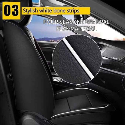 YORKNEIC Fit for Chevrolet Chevy Equinox Seat Covers 2007-2024 2025 2026 Faux Leather Waterproof Front Car Seat Covers Automotive Seat Protectors Cushions with Airbag Compatible (2 Front Set, Black)