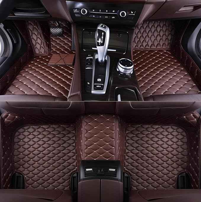 SARAHS Customized car Floor mats -Suitable for 99% of Cars, SUVs, and Trucks - car Pads to Protect Vehicle Interior Floor Accessories (Dark Brown)
