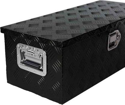 30 Inch Heavy Duty Aluminum Tool Underbody Box 5 Bar Tread Pattern Storage Organizer Chest For Pick Up Truck Bed With Lock Keys 30 inches