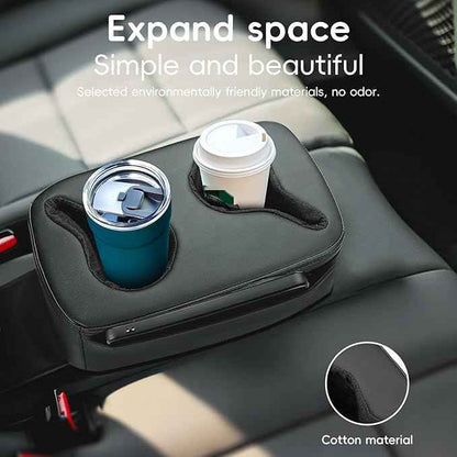MARCHFA Automotive Cup Holders Tray Car Drink Holder SUV Back Seat Organizer Accessories Couch Cup Holder Tray Pillow Small (Reverse Direction Cup Holder)