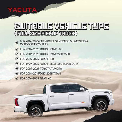 Adjustable Truck Bed Rack Cross Bars,Compatible with Full-Size Trucks with Tonneau Covers|Length 71"|2Pcs|Made of high-Strength Aluminum Alloy