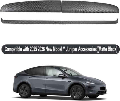 Goodangie00 4Pcs ABS Center Console Dashboard Cover Wrap Protection Interior Accessories Compatible with 2025 2026 Tesla Model Y Juniper Accessories(Matte Carbon Fiber Pattern)