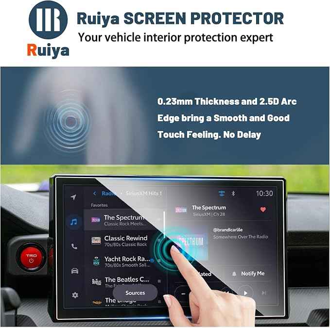 Ruiya Screen Protector for Toyota Tacoma 14" Radio Touchscreen 9HD Tempered Glass Compatible with 2024 2025 2026 Toyota Tacoma SR/SR5/Limited/TRD Sport/TRD Pro Accessories