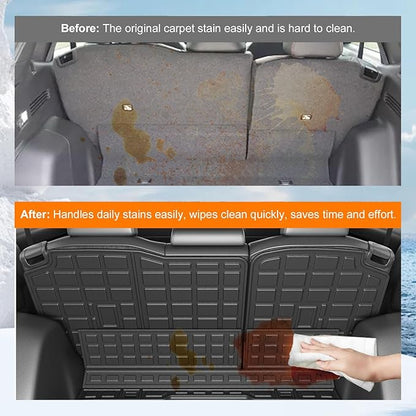 powoq Fuel Cargo Mat Compatible with 2023 2024 2025 2026 Honda CRV Trunk Mat Back Seat Protector TPE Cargo Liner Replacement for 2023-2026 Honda CRV Accessories