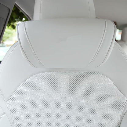 Car Neck Pillow for Tesla Model 3 Model Y Model S Model X Cybertruck Accessories Memory Foam Ergonomic Design Comfortable Headrest Cushion, 1 Piece, White