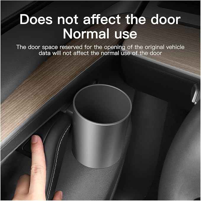 NanDeZ Car Door Cup Holder Compatible for Tesla Model 3 Y Special Door Cup Storage Box Rack Car Door Cup Stand 4 Pcs/Set, Grey