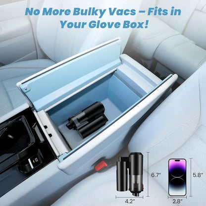 Vac V2 Portable Air Blower/Car Vacuum 90°Foldable 3in1 Handheld Vacuums Cleaner Brushless Motor High Power 16000PA Compressed Air Dusters Cordless Vacuum Cleaners for Car Home