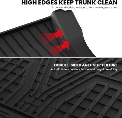 LASFIT Trunk Mat Trunk Liner for Tesla Model 3 Highland 2026 2025 2024, All Weather TPE Custom Fit Cargo Mat Cargo Liner Interiror Accessories, Black