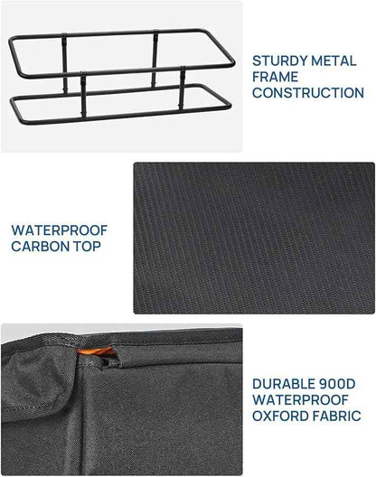 JOYTUTUS Upgrade Full Size Truck Bed Cargo Box Organizer for Pickup, Waterproof Truck Bed Cargo Bag, Storage Organizer Carrier Accessories for Groceries, Golf, Easily Slide in and Out, Easy Access