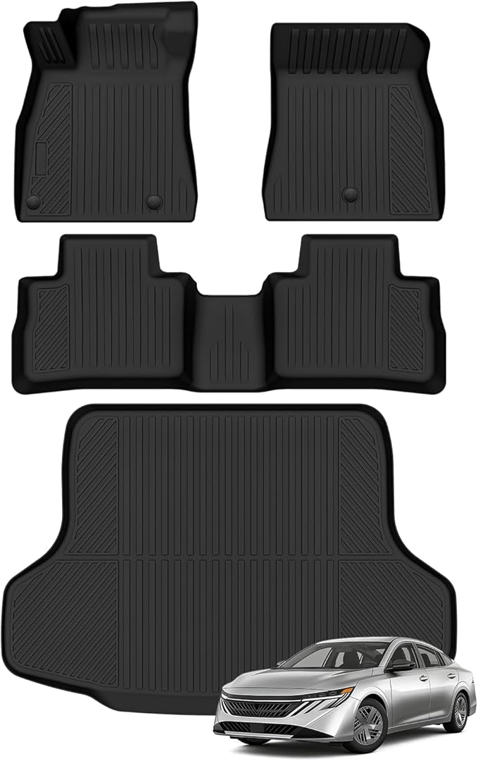 Custom Fit Floor Mats for Nissan Sentra 2026, All Weather TPE Floor Liners with Trunk Mat, Odorless Full Set Interior Accessories