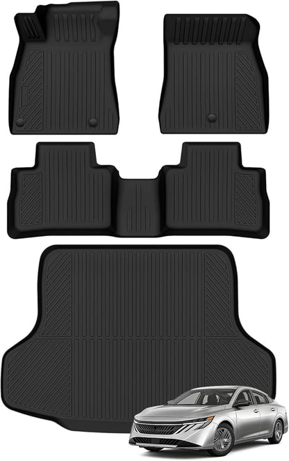 Custom Fit Floor Mats for Nissan Sentra 2026, All Weather TPE Floor Liners with Trunk Mat, Odorless Full Set Interior Accessories